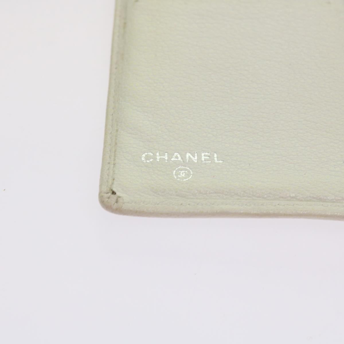 CHANEL Wallet Leather White CC bs12464