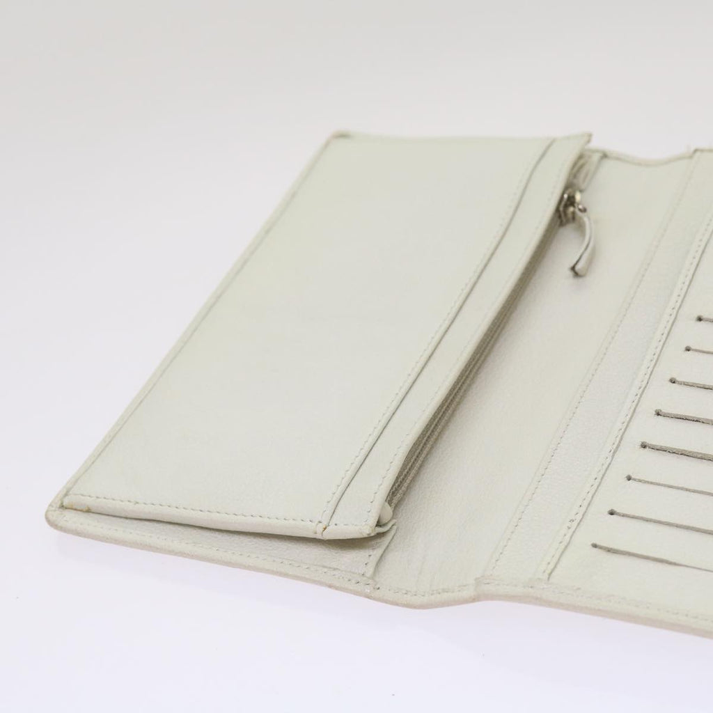 CHANEL Wallet Leather White CC bs12464