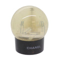CHANEL Snow Globe plastic Black Clear CC bs12466