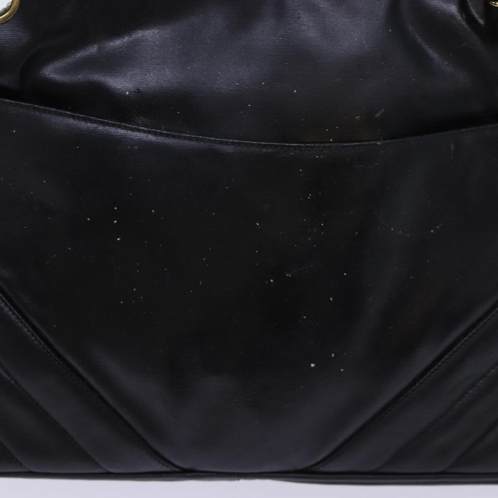 CHANEL Matelasse Chain Shoulder Bag Leather Black CC bs13119
