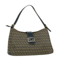 FENDI Zucchino Canvas Mamma Baguette Shoulder Bag Navy bs1329
