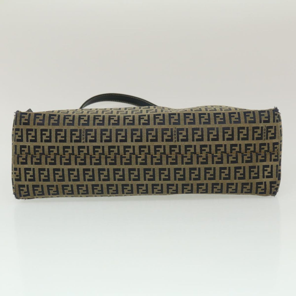 FENDI Zucchino Canvas Mamma Baguette Shoulder Bag Navy bs1329