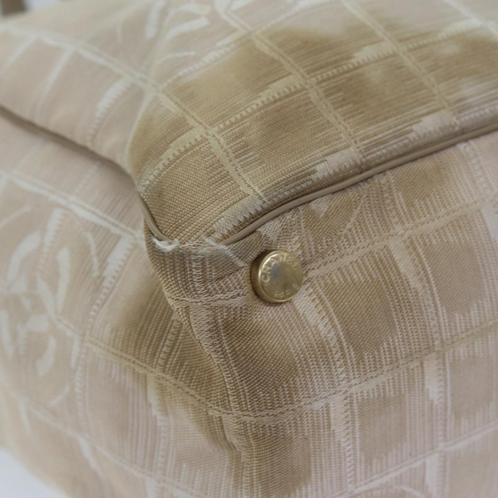 CHANEL New Travel Line Tote Bag Nylon Beige CC bs13324