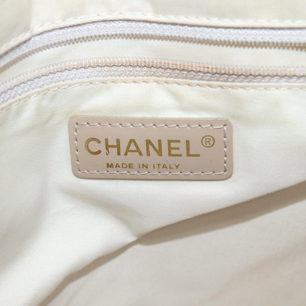 CHANEL New Travel Line Tote Bag Nylon Beige CC bs13324