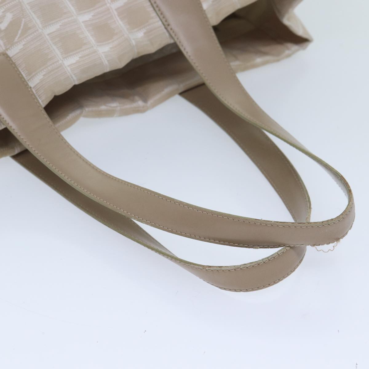 CHANEL New Travel Line Tote Bag Nylon Beige CC bs13324