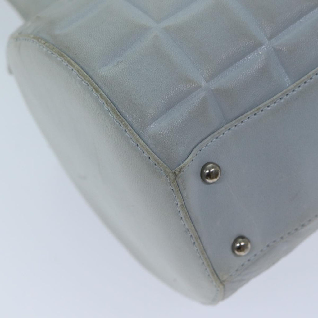 CHANEL COCO Mark Choco Bar Shoulder Bag Lamb Skin Blue CC bs13362