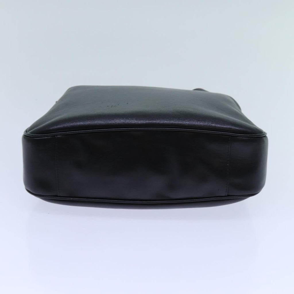 GUCCI Bamboo Shoulder Bag Leather 2way Black 001 1998 1638 bs13384