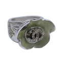 CHANEL COCO Mark Ring metal Silver CC bs13494