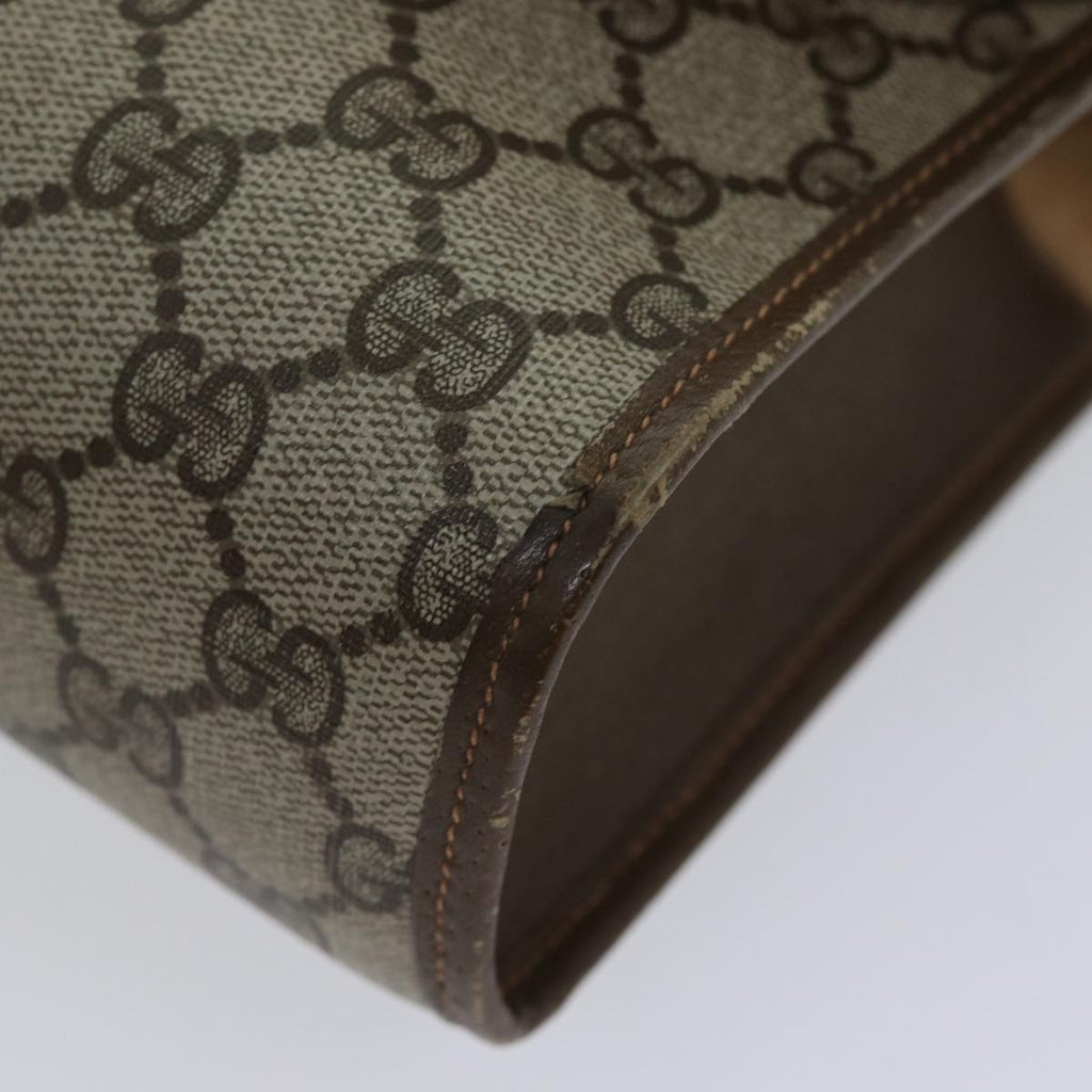 GUCCI GG Canvas Web Sherry Line Clutch Bag PVC Beige Green Red bs13629