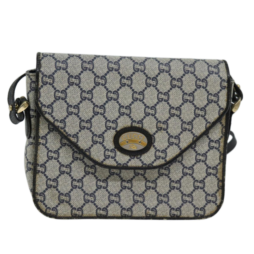 GUCCI GG Plus Supreme Shoulder Bag PVC Navy bs13697