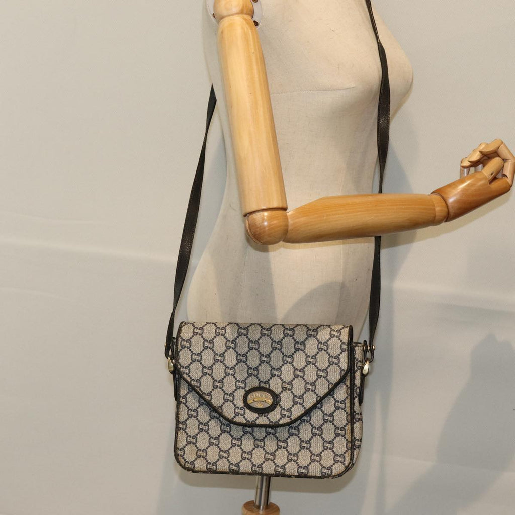 GUCCI GG Plus Supreme Shoulder Bag PVC Navy bs13697