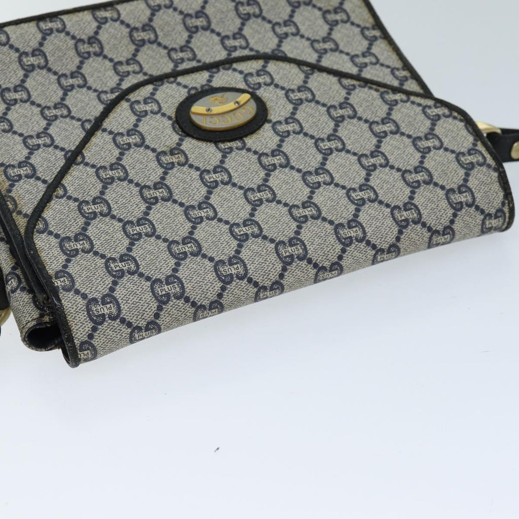 GUCCI GG Plus Supreme Shoulder Bag PVC Navy bs13697