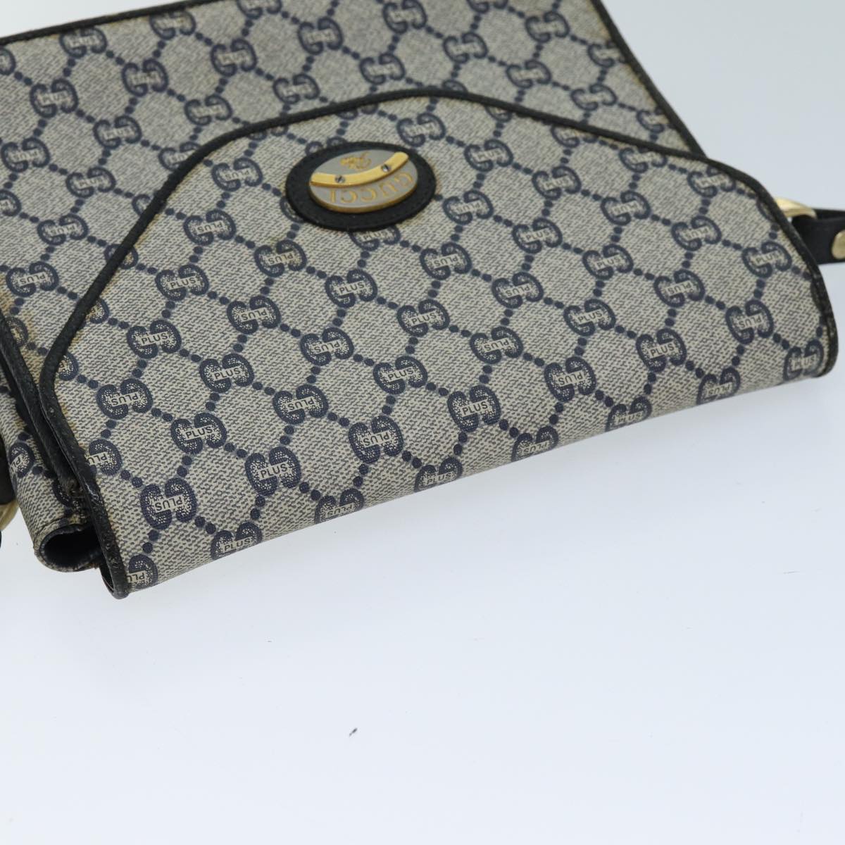 GUCCI GG Plus Supreme Shoulder Bag PVC Navy bs13697
