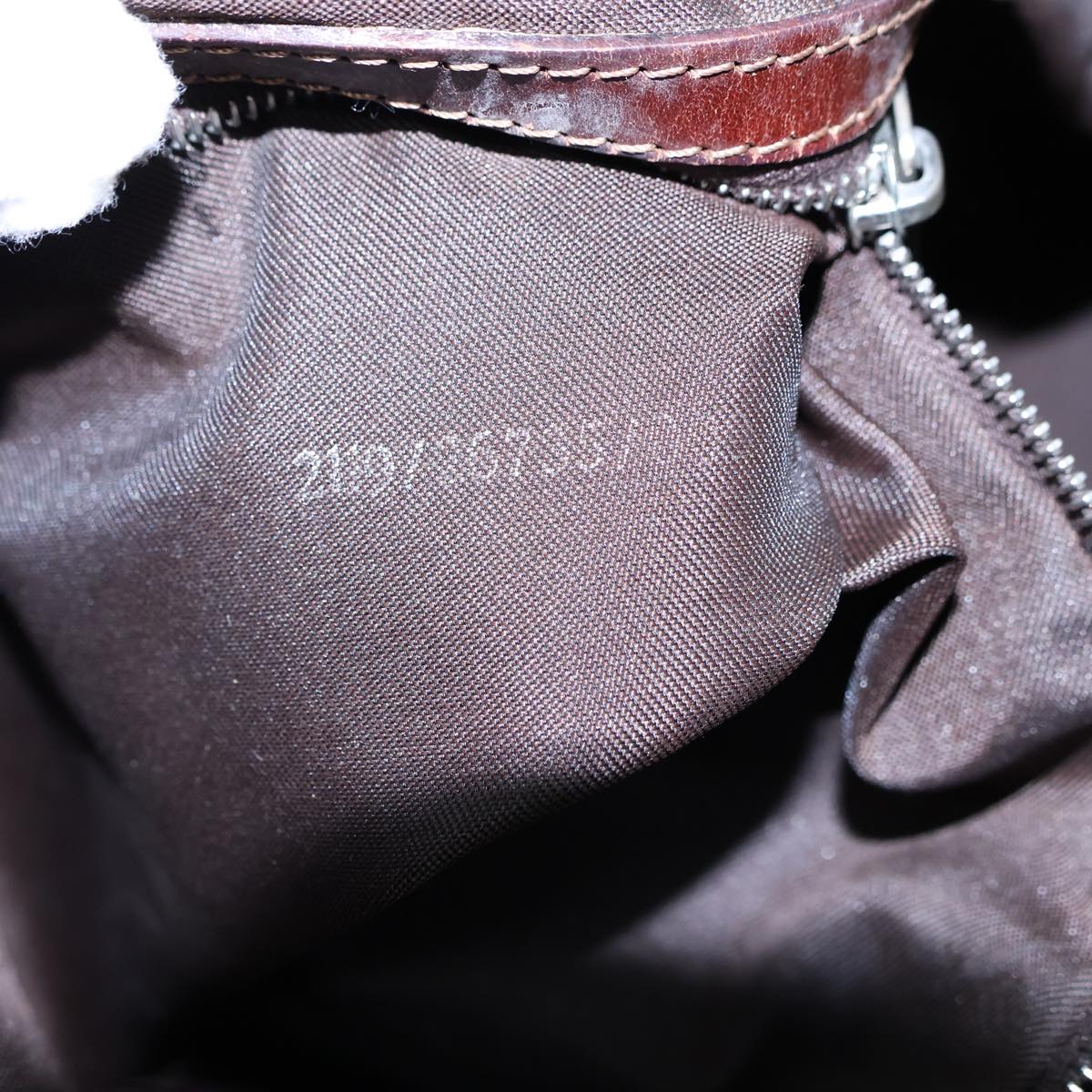 FENDI Zucca Canvas Shoulder Bag Brown Black bs13717