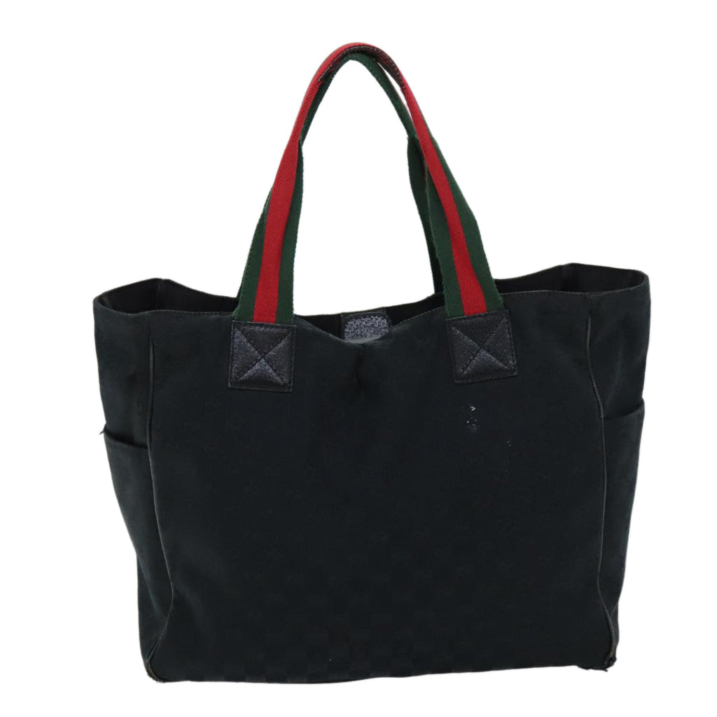 GUCCI GG Canvas Web Sherry Line Tote Bag Red Black Green 161836 bs13728