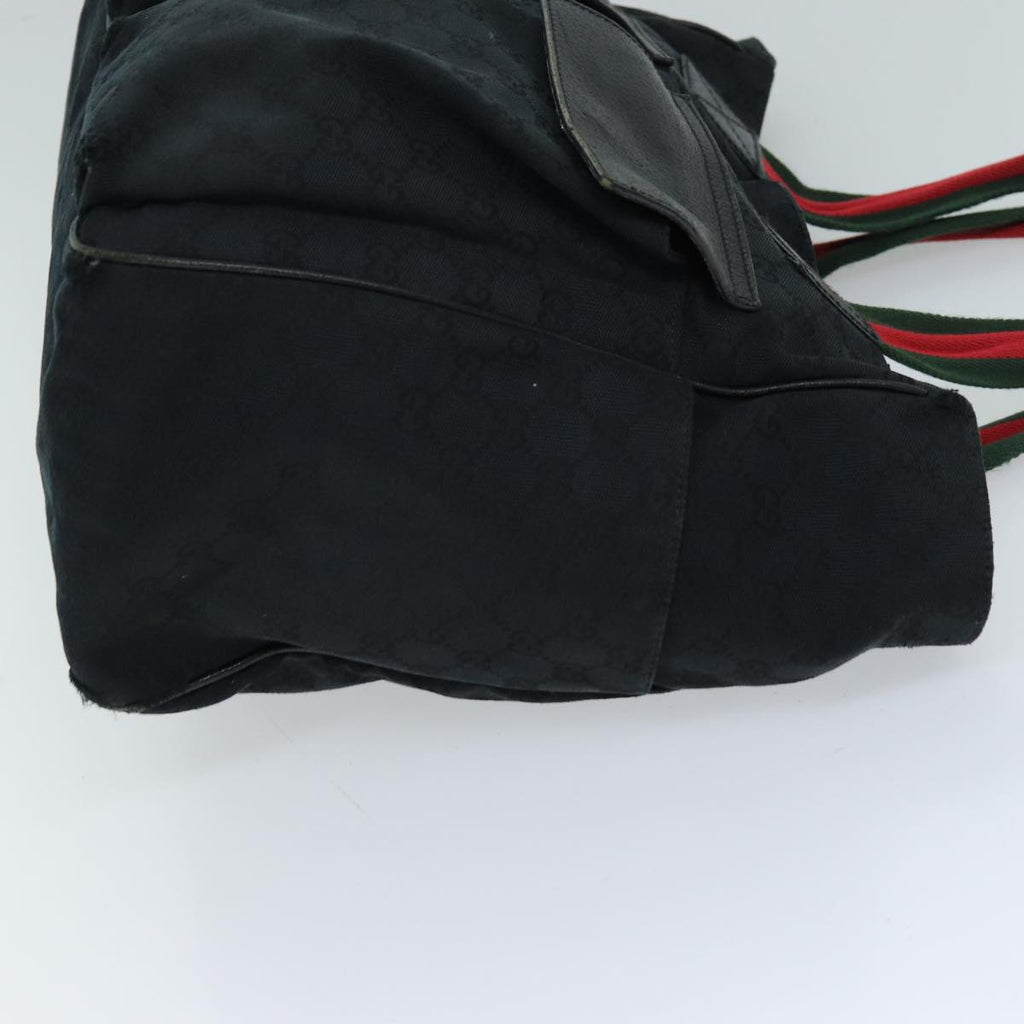 GUCCI GG Canvas Web Sherry Line Tote Bag Red Black Green 161836 bs13728