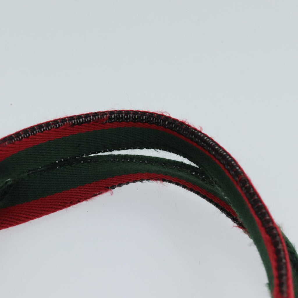 GUCCI GG Canvas Web Sherry Line Tote Bag Red Black Green 161836 bs13728