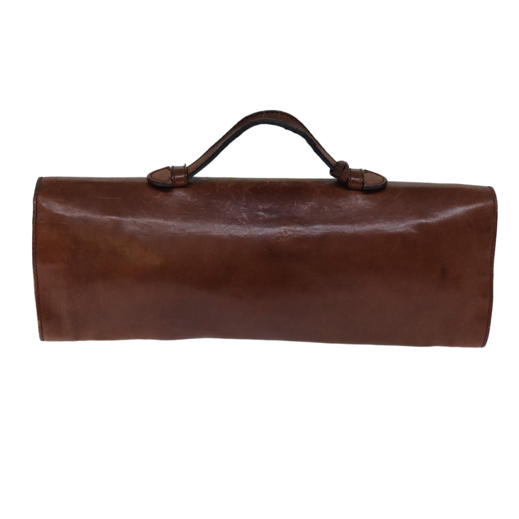 GUCCI Hand Bag Leather Brown 271569 bs13729