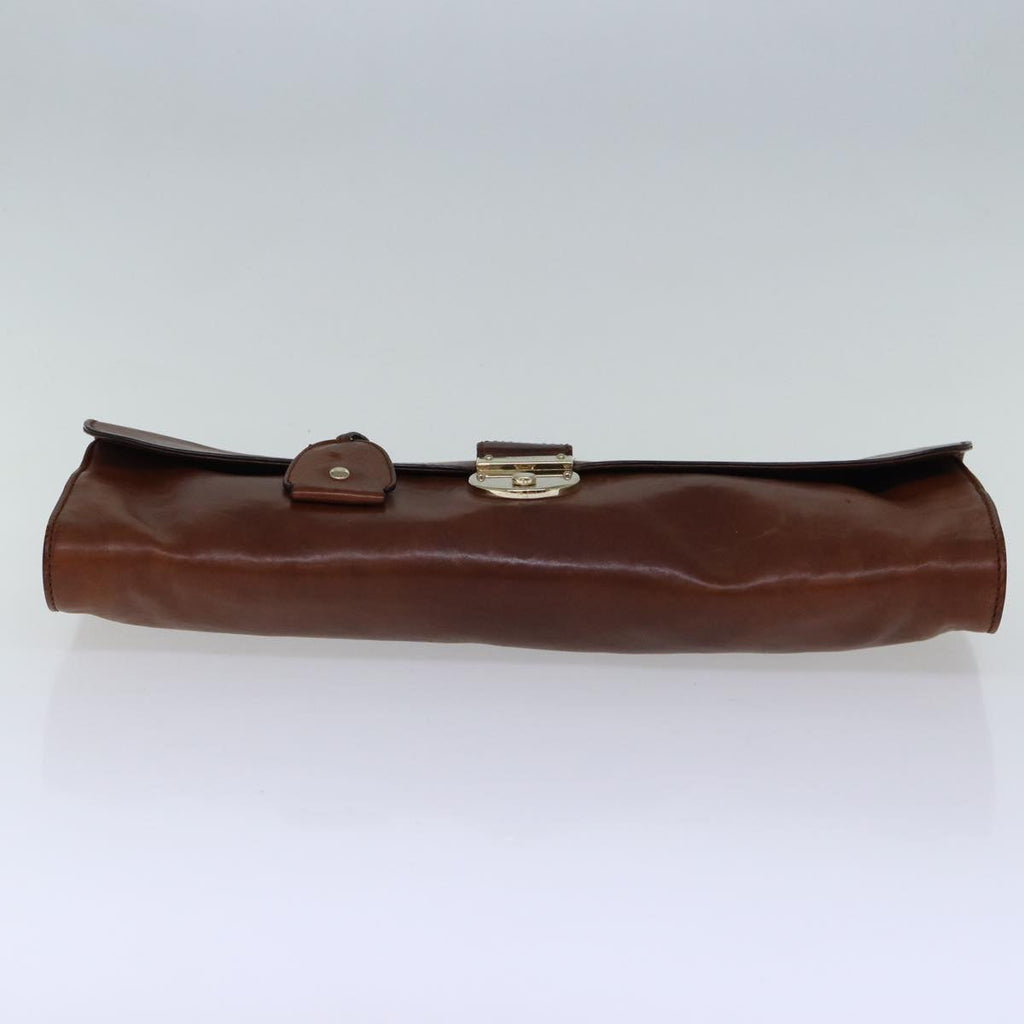 GUCCI Hand Bag Leather Brown 271569 bs13729