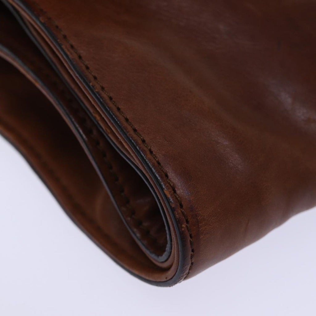 GUCCI Hand Bag Leather Brown 271569 bs13729