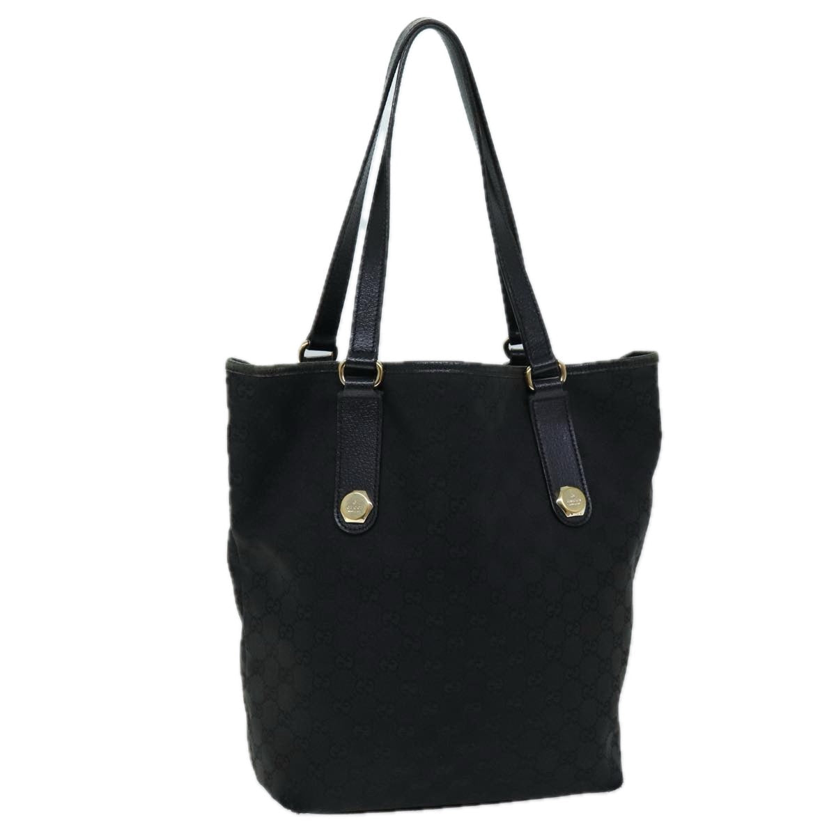 GUCCI GG Canvas Tote Bag Black 153009 bs13752