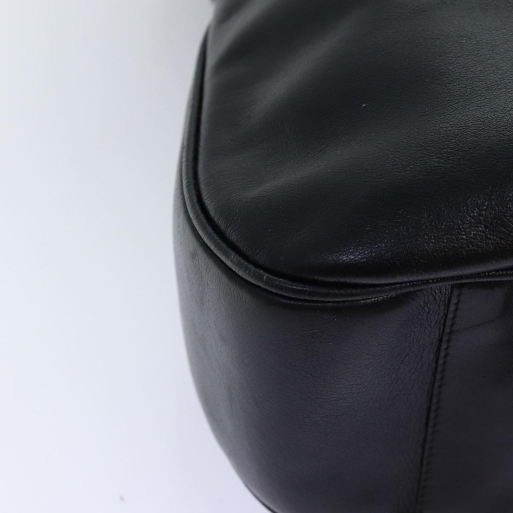 GUCCI Bamboo Hand Bag Leather 2way Black 001 1781 1577 bs13753