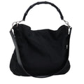 GUCCI Bamboo Hand Bag Nylon 2way Black 001 1577 2265 bs13767