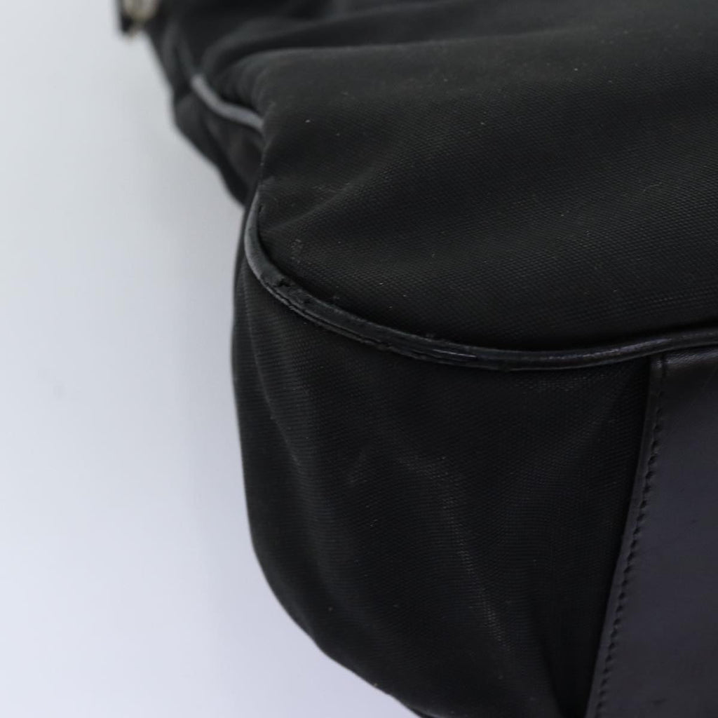 GUCCI Bamboo Hand Bag Nylon 2way Black 001 1577 2265 bs13767