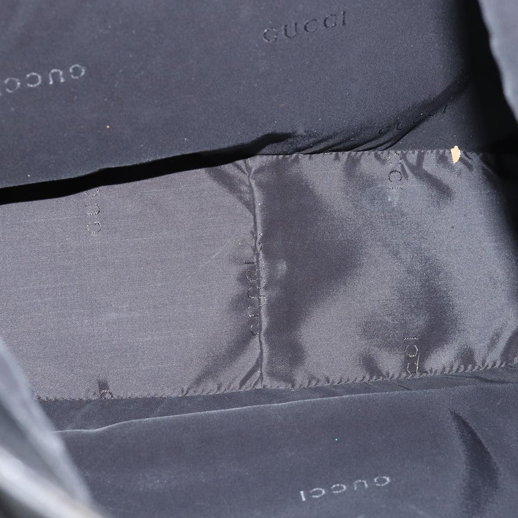 GUCCI Bamboo Hand Bag Nylon 2way Black 001 1577 2265 bs13767