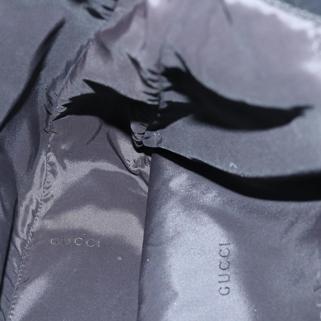 GUCCI Bamboo Hand Bag Nylon 2way Black 001 1577 2265 bs13767