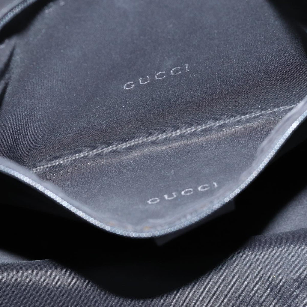 GUCCI Bamboo Hand Bag Nylon 2way Black 001 1577 2265 bs13767