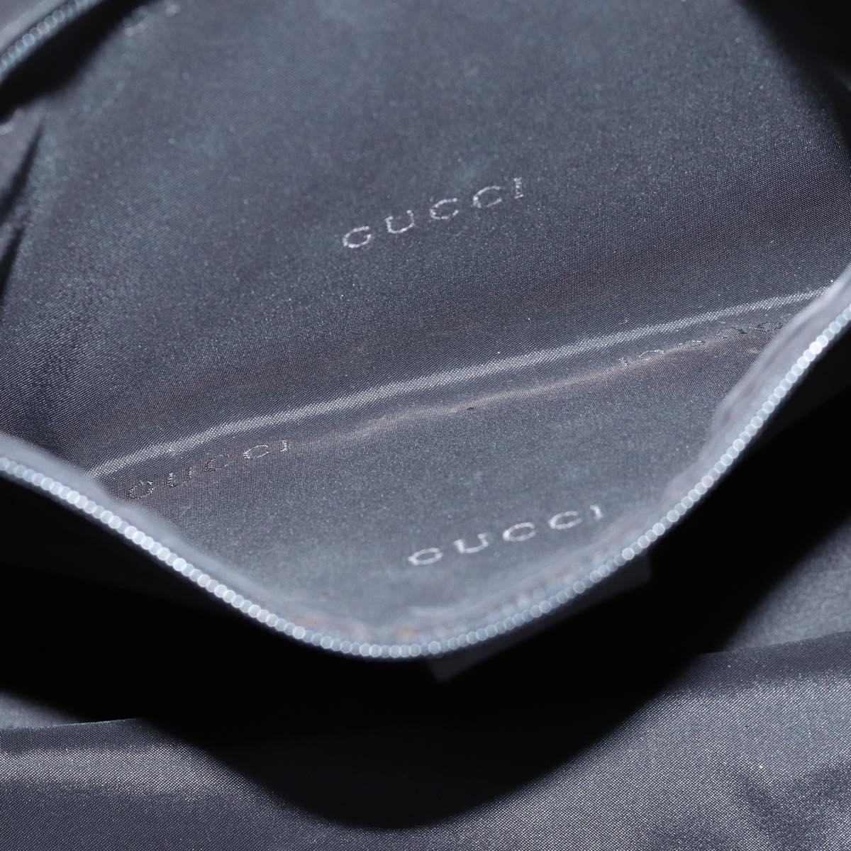 GUCCI Bamboo Hand Bag Nylon 2way Black 001 1577 2265 bs13767