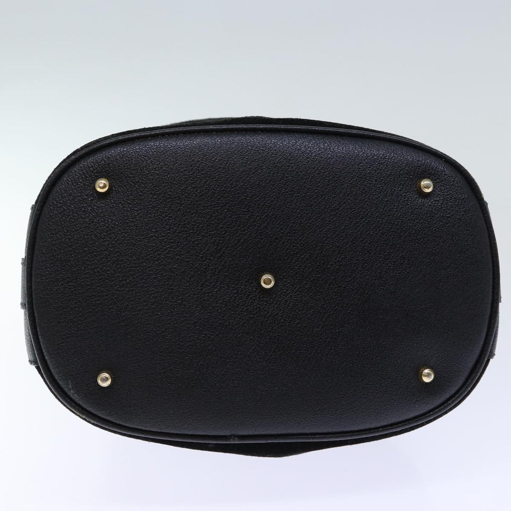 GUCCI Bamboo Hand Bag Suede 2way Black 001 2865 1657 bs13831