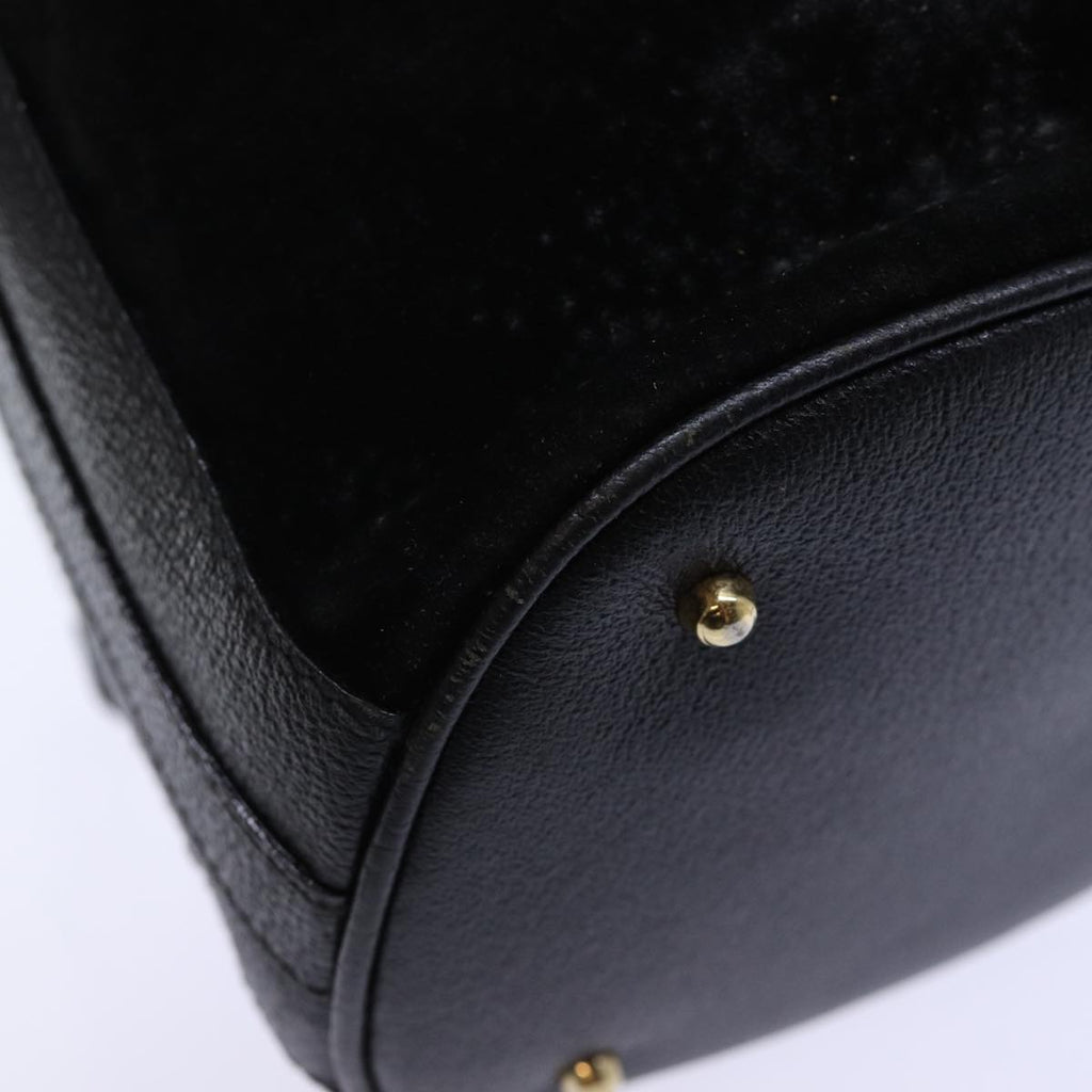 GUCCI Bamboo Hand Bag Suede 2way Black 001 2865 1657 bs13831