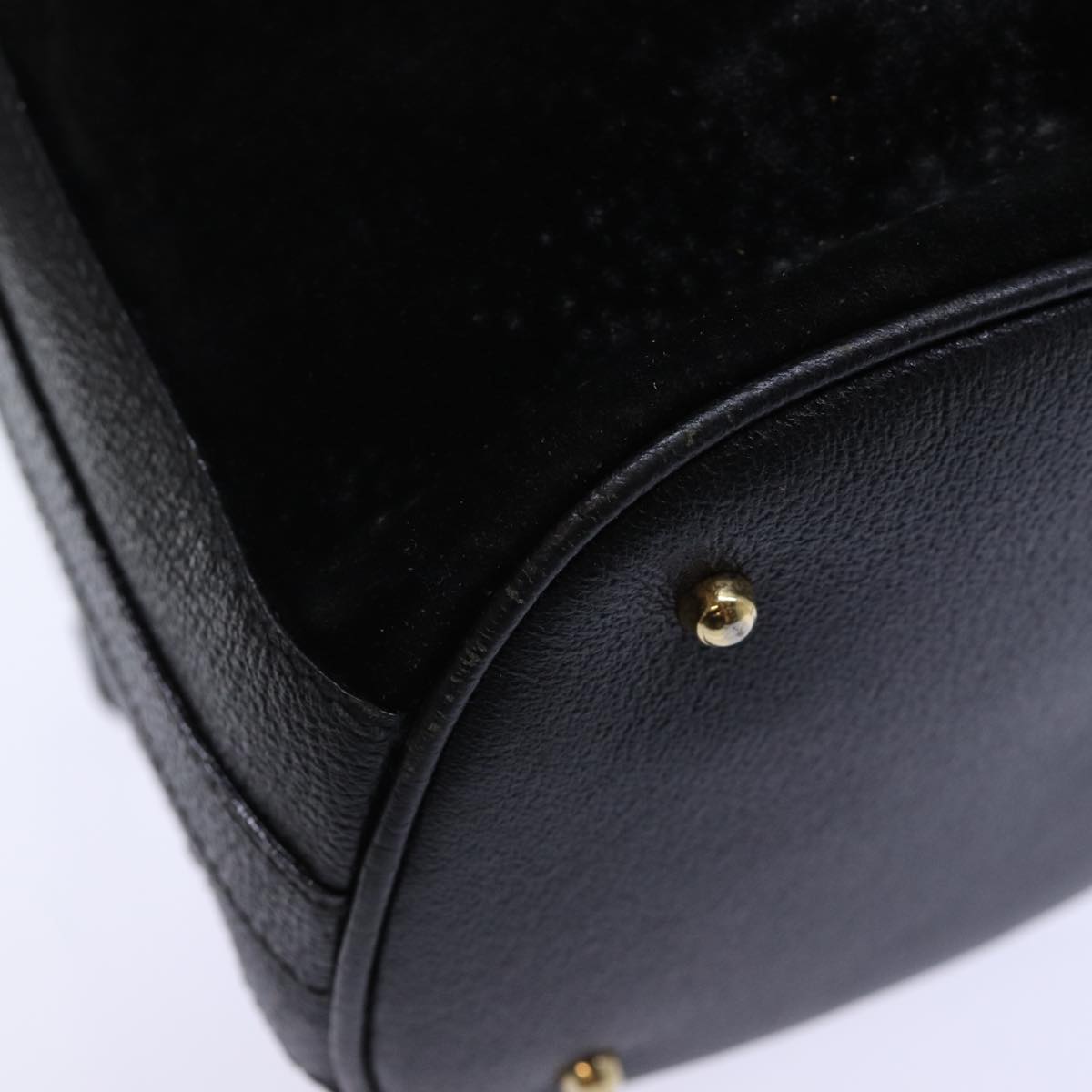 GUCCI Bamboo Hand Bag Suede 2way Black 001 2865 1657 bs13831