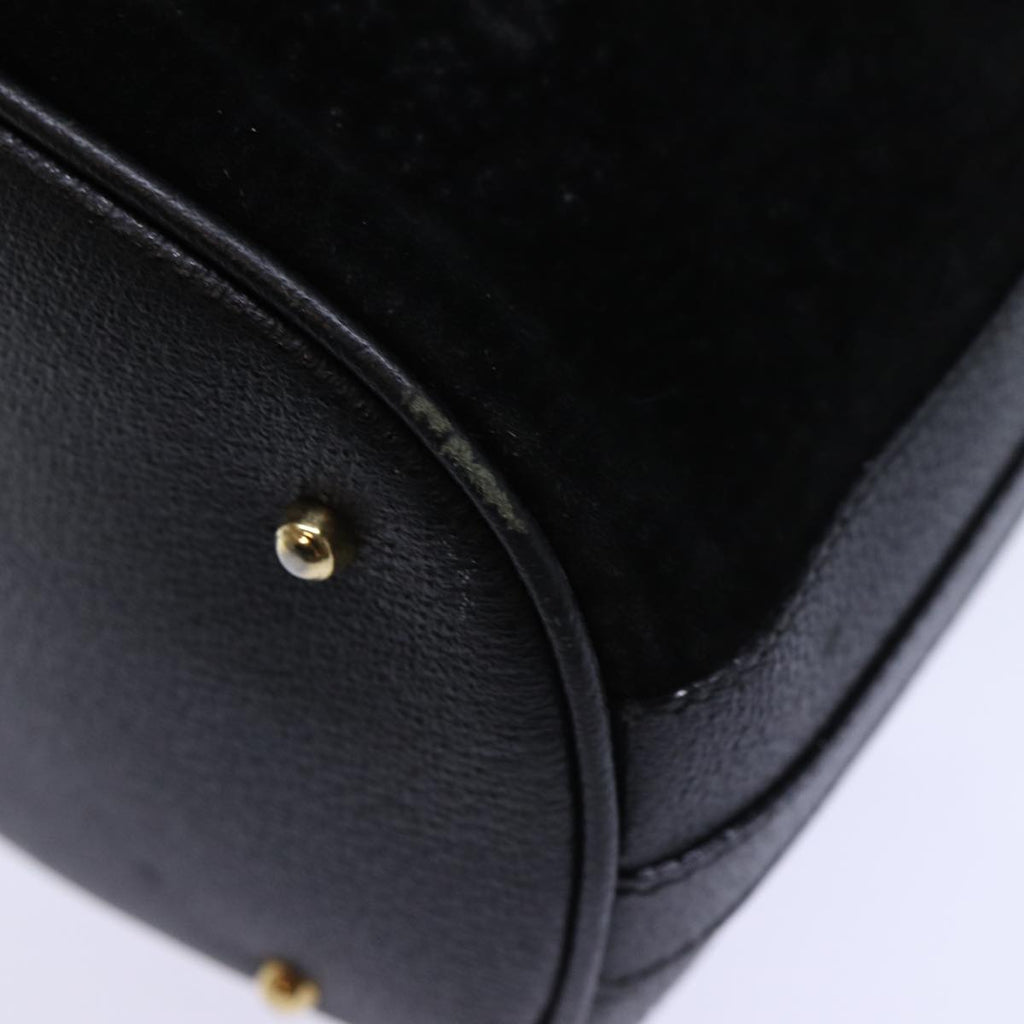 GUCCI Bamboo Hand Bag Suede 2way Black 001 2865 1657 bs13831