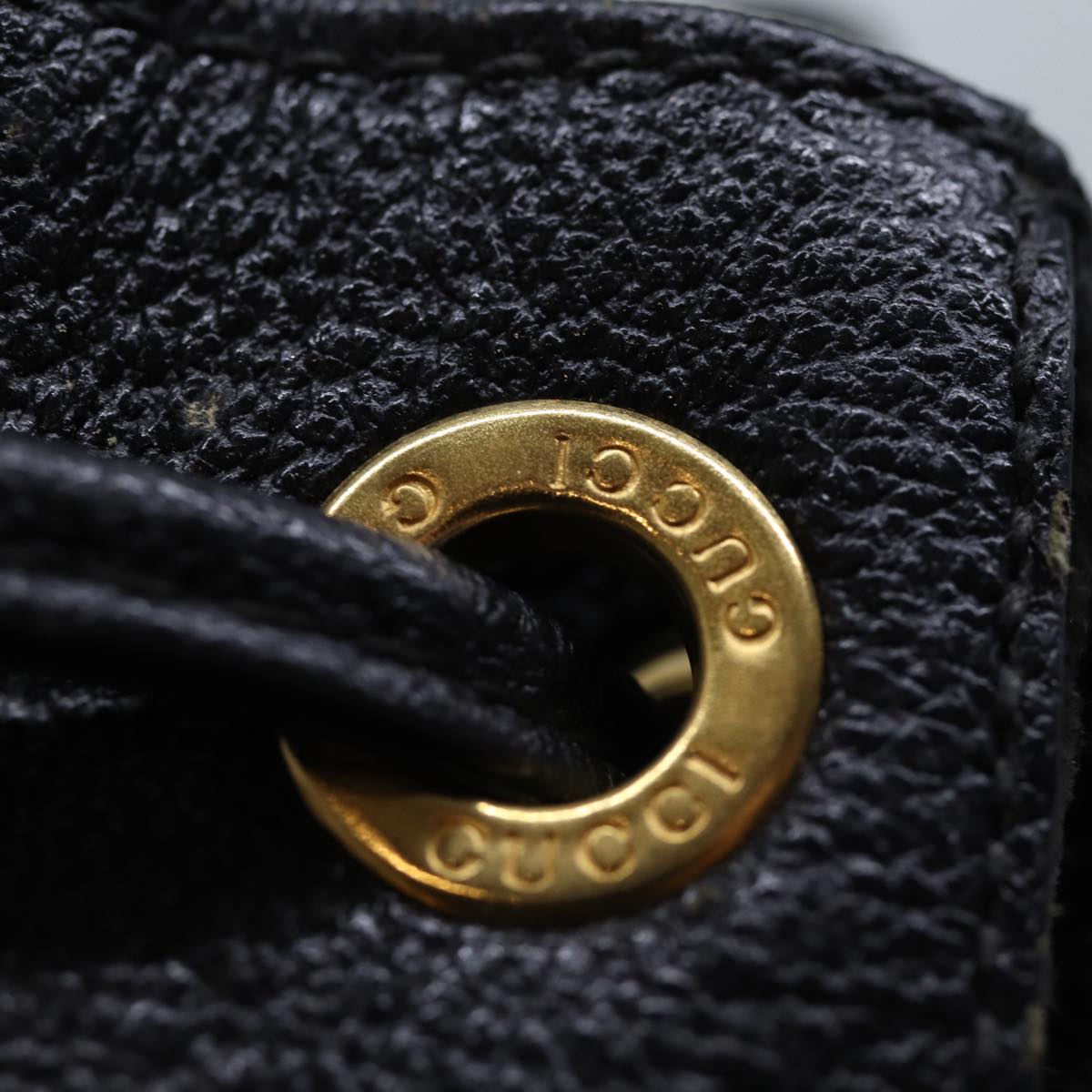 GUCCI Bamboo Hand Bag Suede 2way Black 001 2865 1657 bs13831