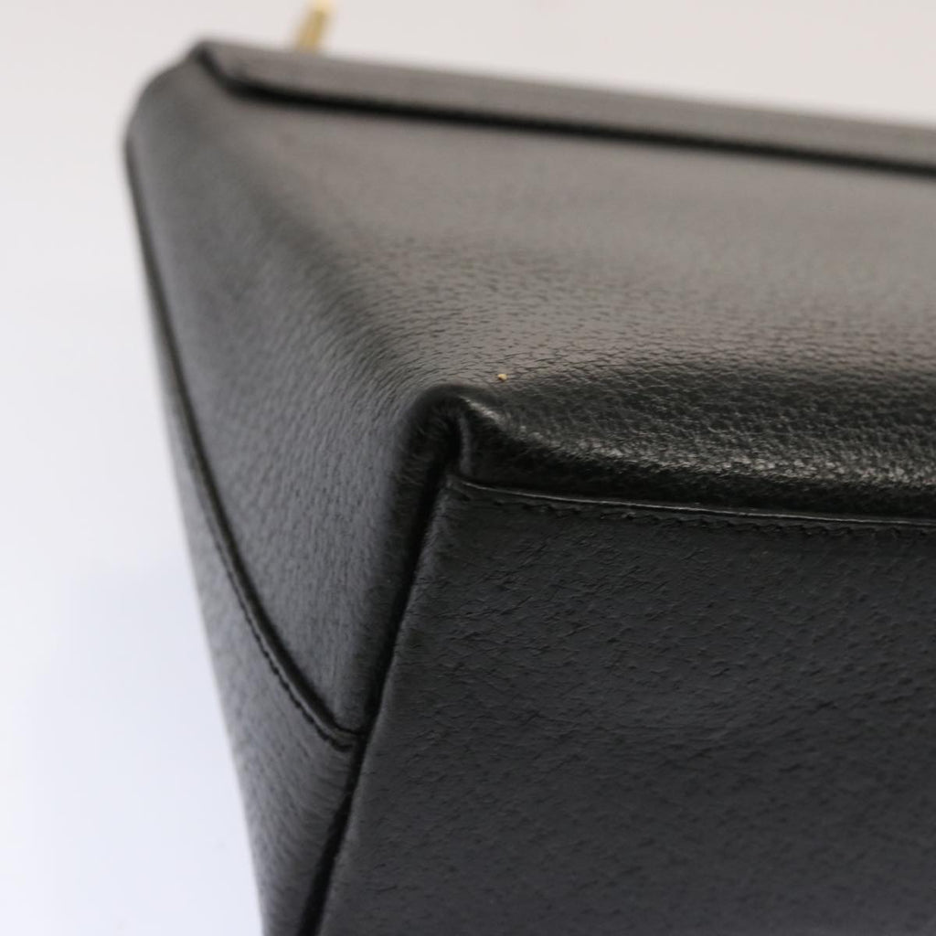 GUCCI Bamboo Hand Bag Leather Black 001 1014 1888 0 bs13845