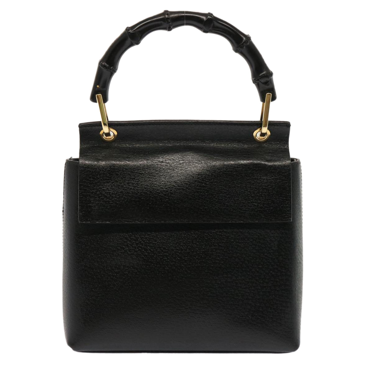 GUCCI Bamboo Hand Bag Leather Black 001 1014 1888 0 bs13845