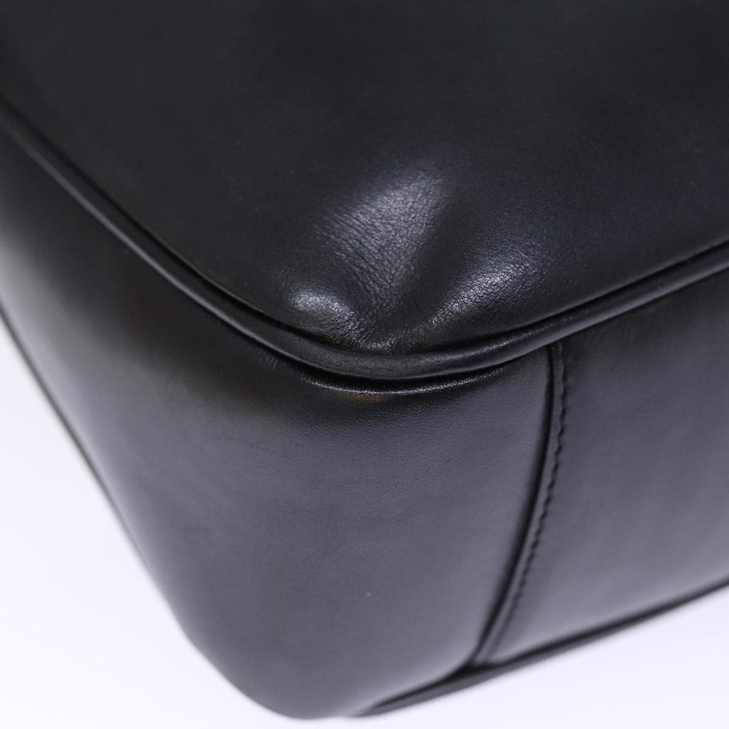 GUCCI Bamboo Hand Bag Leather Black 001 1638 200047 bs13847