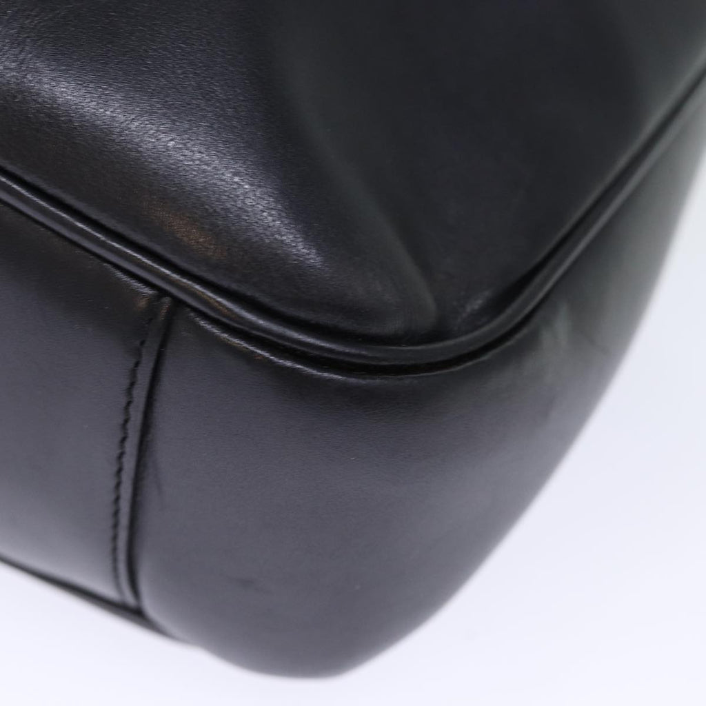 GUCCI Bamboo Hand Bag Leather Black 001 1638 200047 bs13847