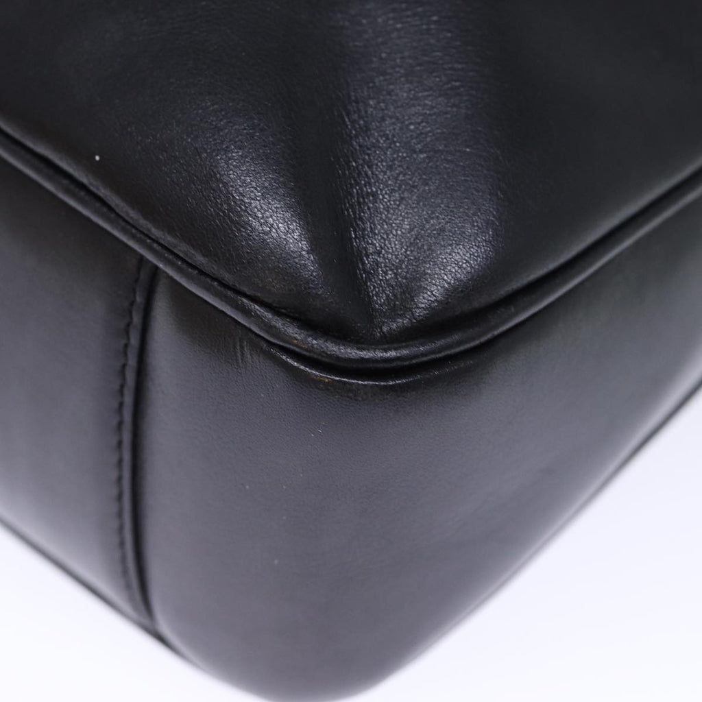GUCCI Bamboo Hand Bag Leather Black 001 1638 200047 bs13847