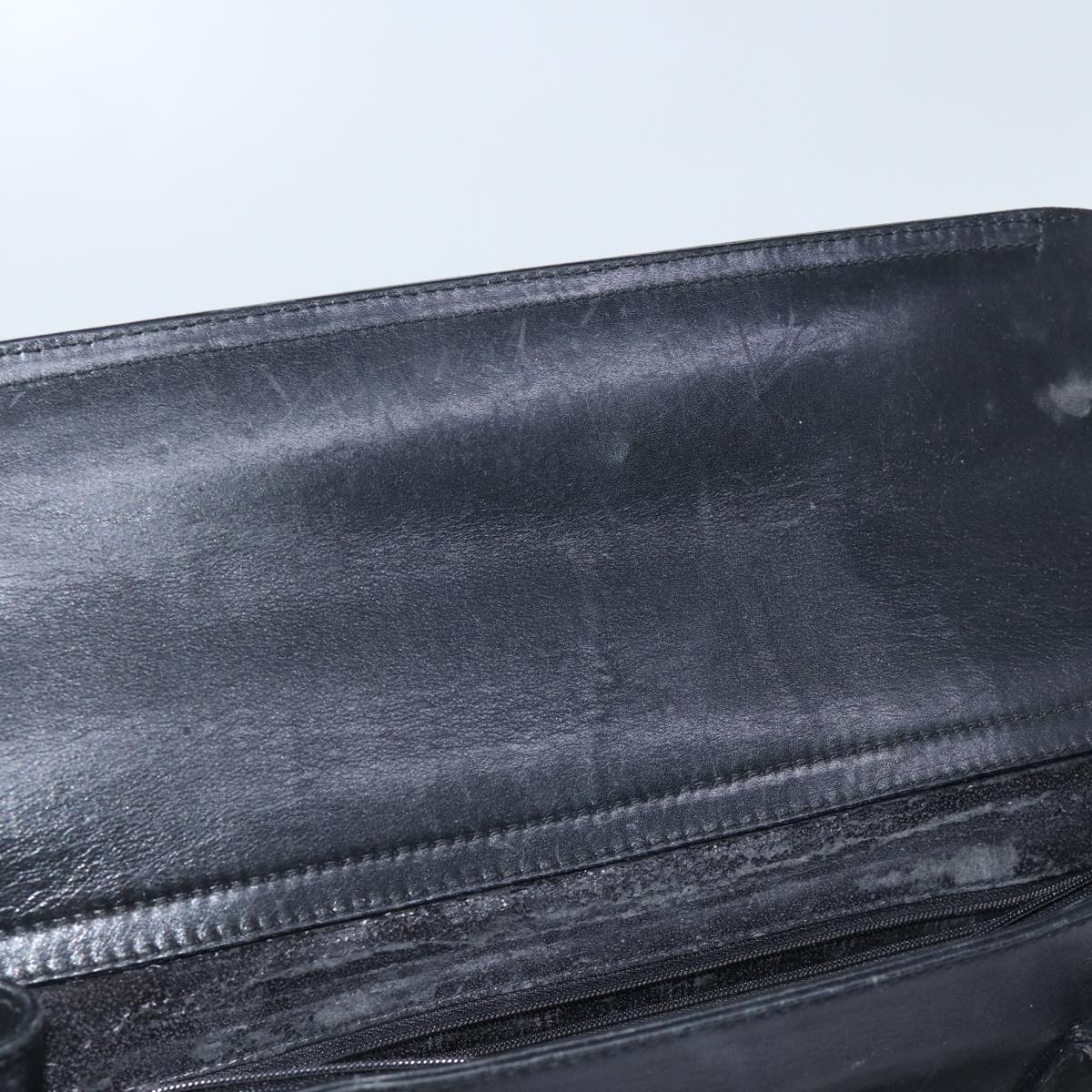 GUCCI Bamboo Hand Bag Leather Black 002 123 0322 bs13848