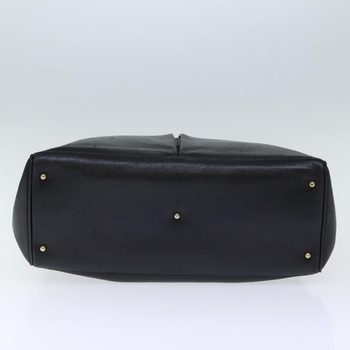 GUCCI Bamboo Hand Bag Leather Black 002 123 0322 bs13848