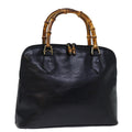 GUCCI Bamboo Hand Bag Leather Black 000 1186 0289 bs13925