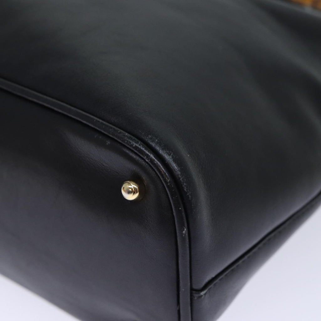 GUCCI Bamboo Hand Bag Leather Black 000 1186 0289 bs13925