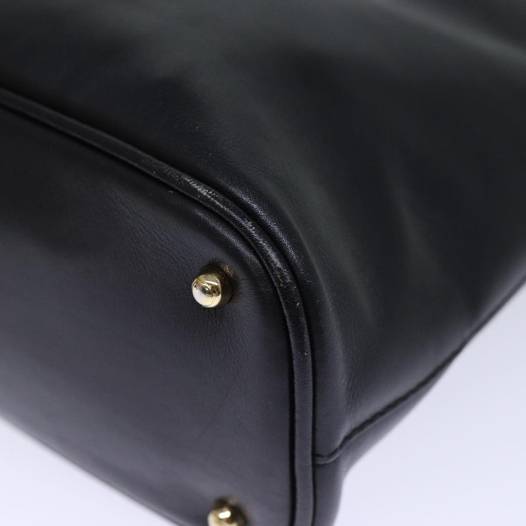 GUCCI Bamboo Hand Bag Leather Black 000 1186 0289 bs13925