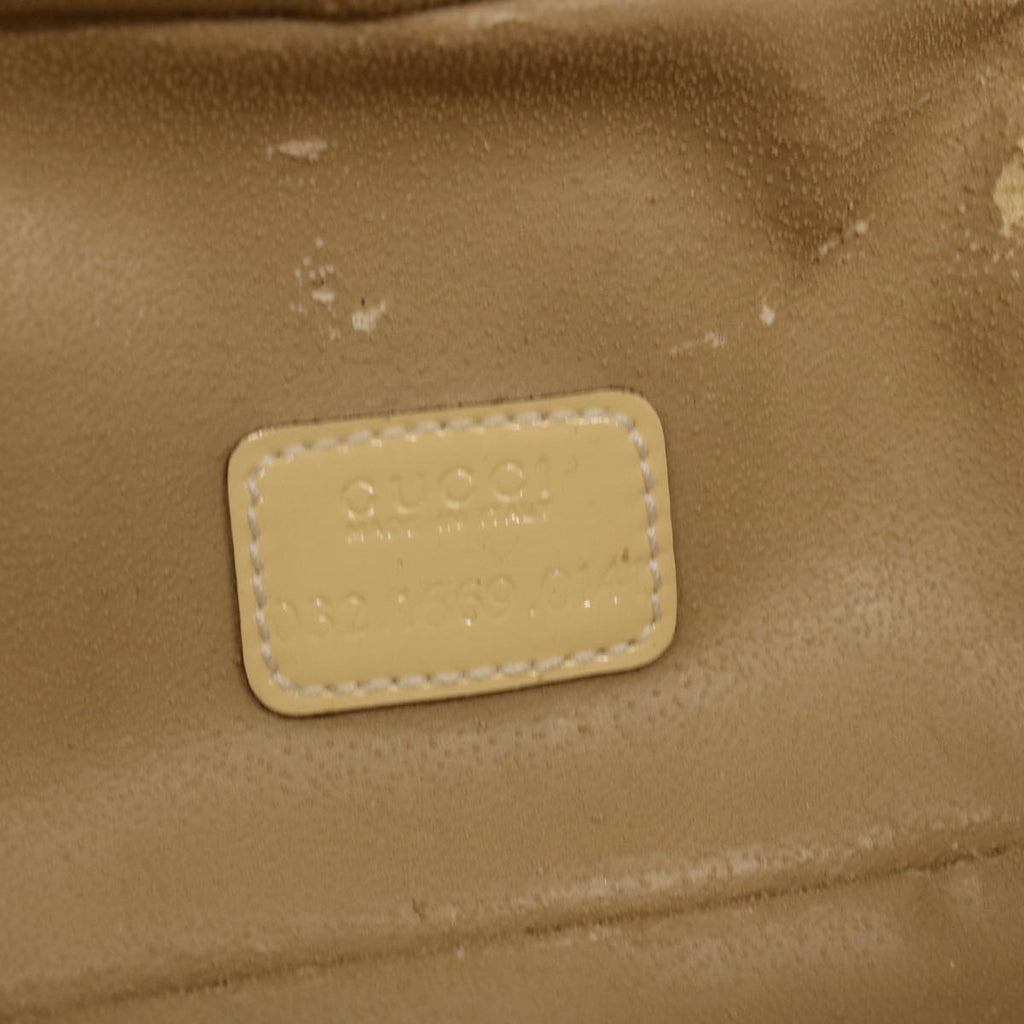 GUCCI Vanity Cosmetic Pouch Enamel Beige 032 1669 0141 bs13940