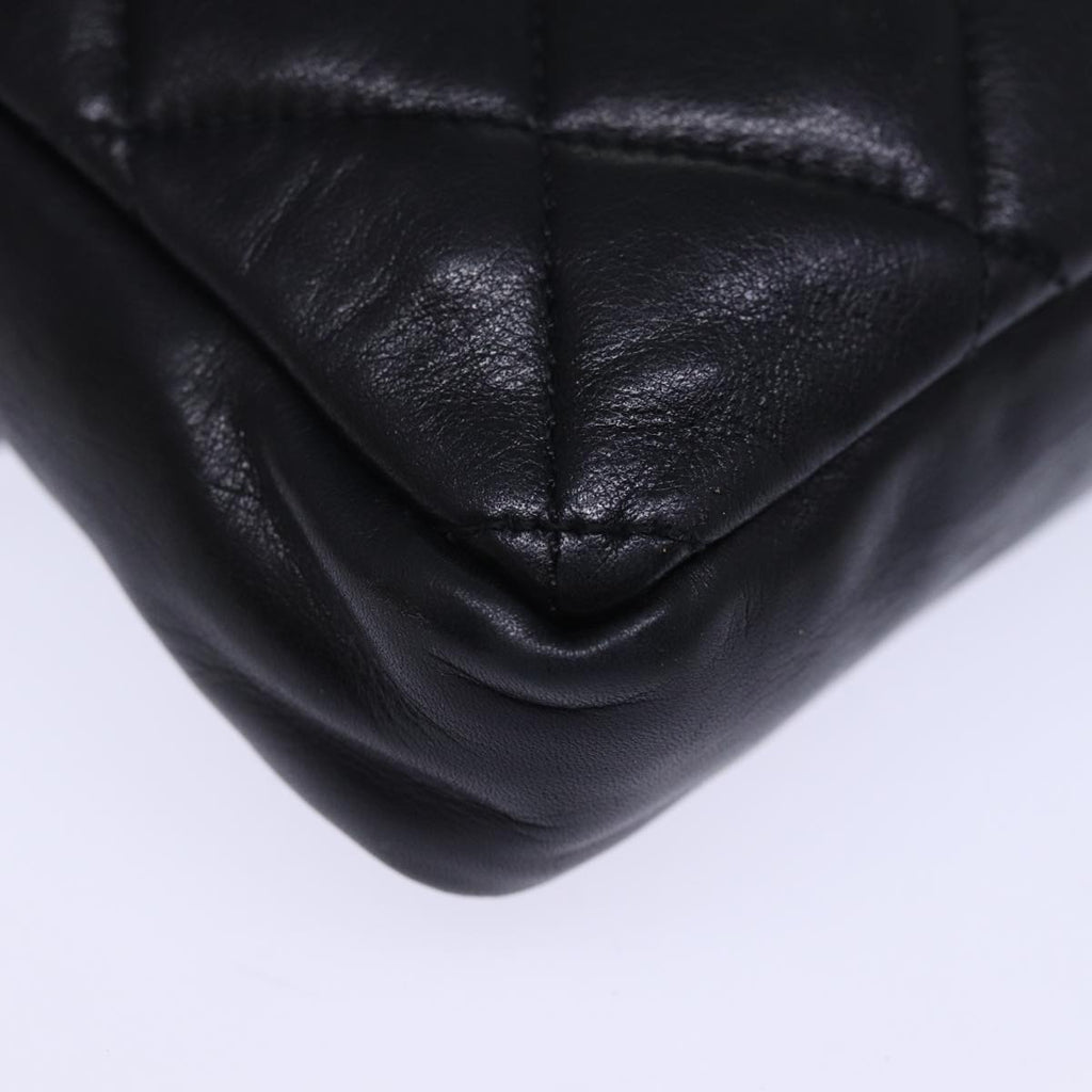 CHANEL Matelasse Turn Lock Waist bag Leather Black CC bs13969
