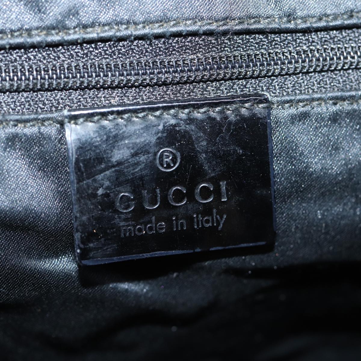 GUCCI Shoulder Bag Canvas Black 001 3297 bs14022